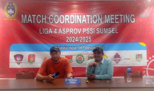 Asprov PSSI Sumsel menggelar pertemuan penting, yakni Match Coordinator Meeting (MCM), yang diadakan di Hotel Majestic, Palembang.