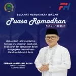 Wakil Ketua DPRD Kabupaten Penukal Abab Lematang Ilir (PALI), Firdaus Hasbullah, SH., MH, beserta keluarga menyampaikan ucapan selamat menunaikan ibadah puasa kepada seluruh masyarakat PALI.