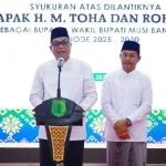 Ratusan Masyarakat Antusias Hadiri Peringatan Isra Miraj Nabi Muhammad SAW 1446 H sekaligus syukuran atas pelantikan Bupati dan Wakil Bupati untuk periode 2025-2030 acara berlangsung khidmat dan meriah di Pendopoan Griya Bumi Serasan Sekate, pada hari Jumat tanggal 7 Maret 2025.