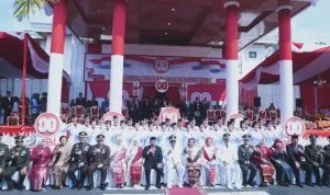 Peringatan Hari Ulang Tahun ke-80 Proklamasi Kemerdekaan Republik Indonesia di Kota Prabumulih berlangsung di halaman Kantor Pemerintah Kota Prabumulih.