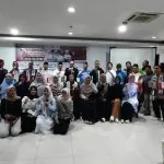 Koordinator Aksi Bela Palestina Jilid V, Masagus Syaiful Padli, bersama sejumlah perwakilan organisasi, komunitas, dan relawan menggelar konferensi pers jelang pelaksanaan aksi damai yang akan berlangsung pada 9 November 2025 di kawasan Monpera Palembang.