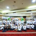 Sekda Sumsel Edward Candra bersama pimpinan BNI dan Forkopimda dalam acara Safari Ramadhan di Gedung BNI Kantor Wilayah 03, Palembang.