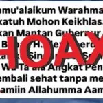 Pihak keluarga membantah kabar yang beredar melalui video di media sosial terkait informasi Alex Noerdin dibawa ke Singapura.