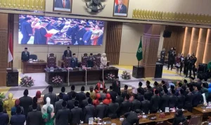 Suasana sidang paripurna DPRD Provinsi Sumatera Selatan di Palembang