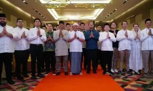 Gubernur Sumsel Herman Deru buka puasa bersama keluarga besar BPD HIPMI Sumsel di Hotel The Zuri Palembang.