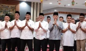 Suasana hangat Safari Ramadhan Forkopimda Sumsel bersama Bank Indonesia Gedung Bank Indonesia Perwakilan Sumatera Selatan, Palembang.