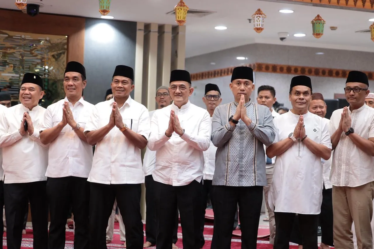 Suasana hangat Safari Ramadhan Forkopimda Sumsel bersama Bank Indonesia Gedung Bank Indonesia Perwakilan Sumatera Selatan, Palembang.