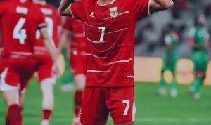 Selebrasi gol Beckham Putra dalam laga Timnas Indonesia vs Saint Kitts and Nevis Selebrasi gol Beckham Putra dan Ole Romeny dalam laga Timnas Indonesia vs Saint Kitts and Nevis.