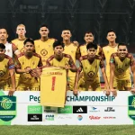 Skuad Sriwijaya FC saat laga terakhir melawan Sumsel United di Stadion Jakabaring.