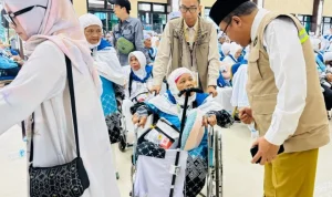 2.652 Jemaah Haji Embarkasi Palembang Telah Diberangkatkan, Proses Berjalan Lancar.