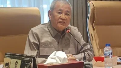 Anggota DPRD Sumsel Chairul S Matdiah saat menjelaskan pagu anggaran mobil dinas gubernur