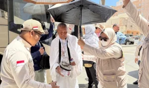 Ilustrasi cuaca panas di Makkah.