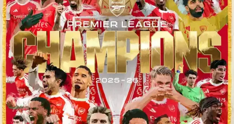 Arsenal juara liga premier league musim 2025-2026 setelah penantian 22 tahun.