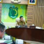 Bupati Muba H. M. Toha Tohet memimpin rapat pembahasan lahan HGU PT Hindoli di Sekayu.