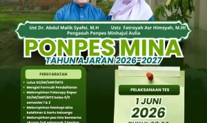 pendaftaran-ponpes-mina-palembang-2026 Pamflet pendaftaran santri baru Pondok Pesantren Minhajul Aulia Palembang 2026-2027.