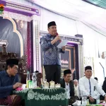 Wakil Gubernur Sumatera Selatan H. Cik Ujang saat menghadiri Harlah ke-10 Pondok Pesantren Hidayatullah Mubtadiin di Gelumbang.