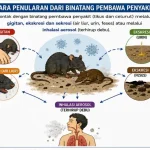 Infografis pencegahan virus hanta dari tikus oleh Kemenkes RI.