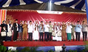 Wakil Bupati Muba Abdur Rohman Husen menghadiri Haflah Akhirussanah dan Wisuda Tahfizh Ponpes Darul Qur'an Al Madani.