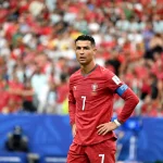 Ekspresi kecewa Cristiano Ronaldo saat hasil Portugal vs RD Kongo berakhir imbang 1-1 di Piala Dunia 2026.