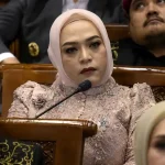 Anggota DPRD Sumsel Rica Novlianty saat menghadiri sidang paripurna istimewa HUT ke-80 Provinsi Sumsel.