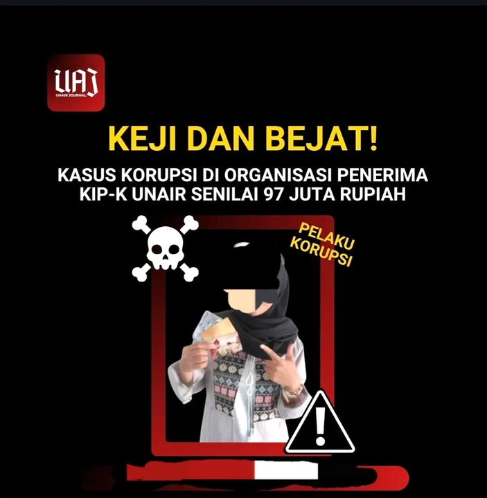 mahasiswi-unair-gelapkan-dana-kip-kuliah Bukti tangkapan layar unggahan viral di media sosial mengenai dugaan kasus korupsi dana organisasi KIP Kuliah di Universitas Airlangga oleh oknum pengurus internal AUBMO.