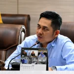 pansus-optimalisasi-pendapatan-daerah-dprd-sumsel Anggota Pansus Optimalisasi Pendapatan Daerah DPRD Sumsel M Hasan Haikal memimpin jalannya rapat pengawasan pajak BBM industri di ruang Banggar.