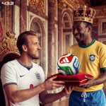 Doc 433 : Kapten Timnas Inggris Harry Kane merayakan gol kemenangan ke gawang Republik Demokratik Kongo pada babak 32 besar Piala Dunia 2026 di Stadion Atlanta, Rabu (1/7). Dwigol Kane membawa Three Lions menang 2-1 sekaligus mengantarkannya melampaui rekor gol Piala Dunia milik legenda Brasil, Pelé. Doc 433 : Kapten Timnas Inggris Harry Kane merayakan gol kemenangan ke gawang Republik Demokratik Kongo pada babak 32 besar Piala Dunia 2026 di Stadion Atlanta, Rabu (1/7). Dwigol Kane membawa Three Lions menang 2-1 sekaligus mengantarkannya melampaui rekor gol Piala Dunia milik legenda Brasil, Pelé.