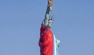 Ikon Kota New York, Patung Liberty, menjadi bagian dari perayaan final Piala Dunia 2026. Ikon Kota New York, Patung Liberty, menjadi bagian dari perayaan final Piala Dunia 2026.