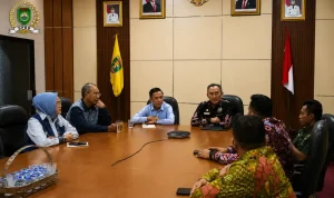 Suasana Rapat Kunjungan Kerja Komisi I DPRD Sumsel di Kantor Diskominfo Provinsi Lampung.